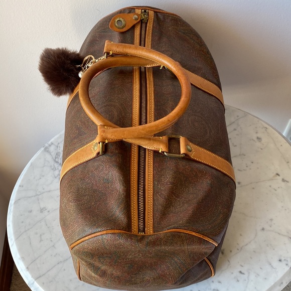 Authentic ETRO Milano Boston Bag Travel Tote Paisley Weekender - Picture 4 of 14